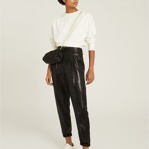 Reiss Black Abby Shimmer Women's Trousers